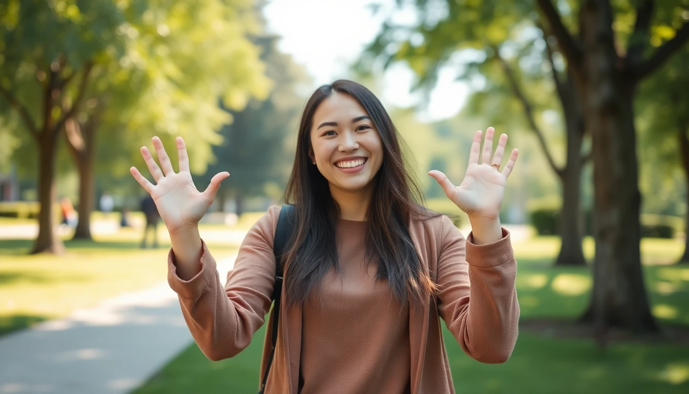 A person giving a reassuring thumbs up.